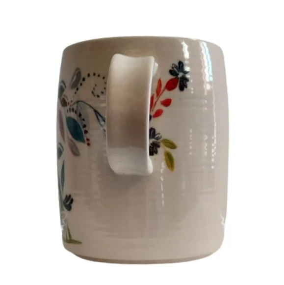 Anthropologie Starla M. Halfman "A" Initial Mug Floral Bouquet - Picture 2 of 6